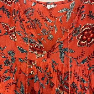 Old Navy Floral with tassel tie front